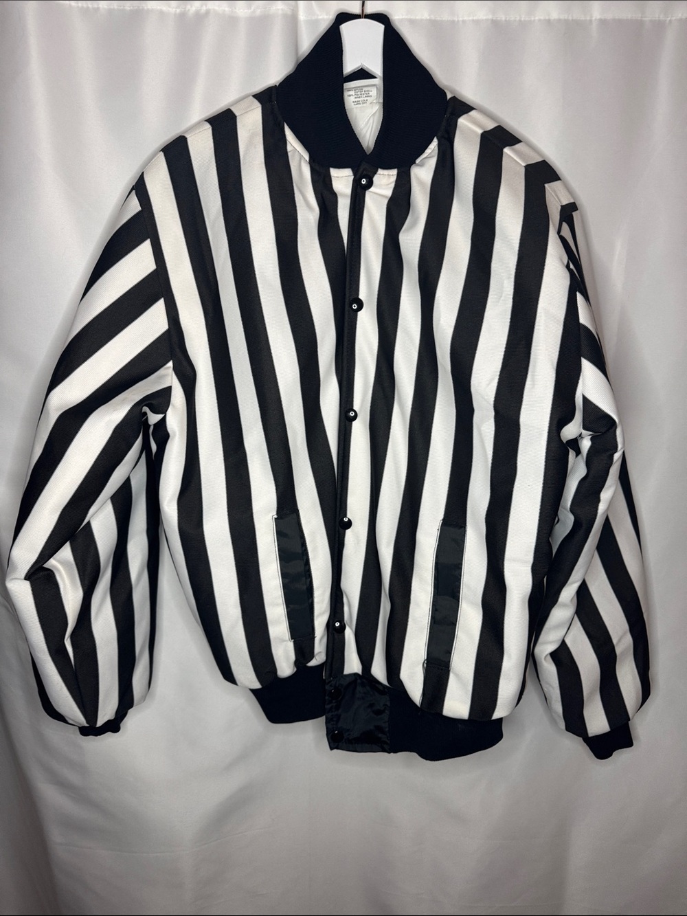 Adult red bomber jacket Black & White Striped Bomber Jacket medium